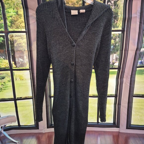 Women Gray Fiorlini International Cardigan - Medium Size - Picture 1 of 4
